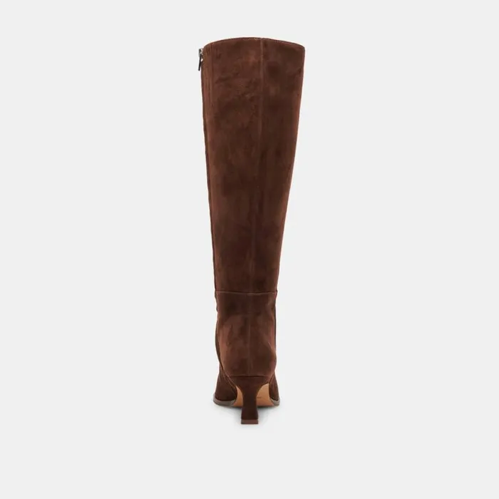 Dolce Vita Auggie Boots Dk Brown Suede Women Boots and Booties