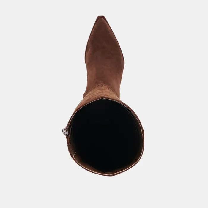 Dolce Vita Auggie Boots Dk Brown Suede Women Boots and Booties