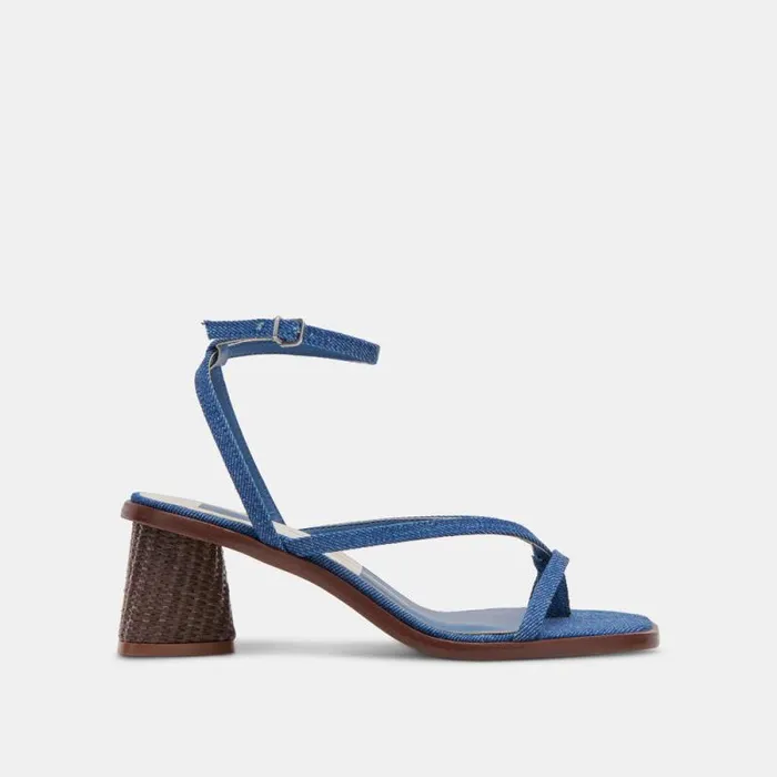 Dolce Vita Banita Sandals Blue Denim Women Heels
