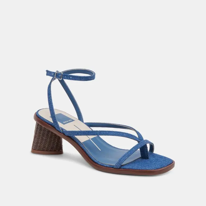 Dolce Vita Banita Sandals Blue Denim Women Heels