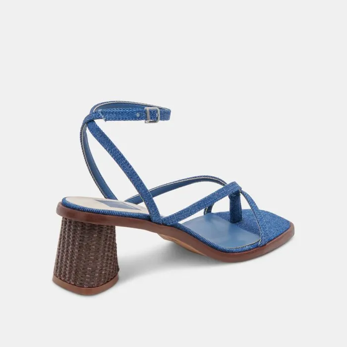 Dolce Vita Banita Sandals Blue Denim Women Heels