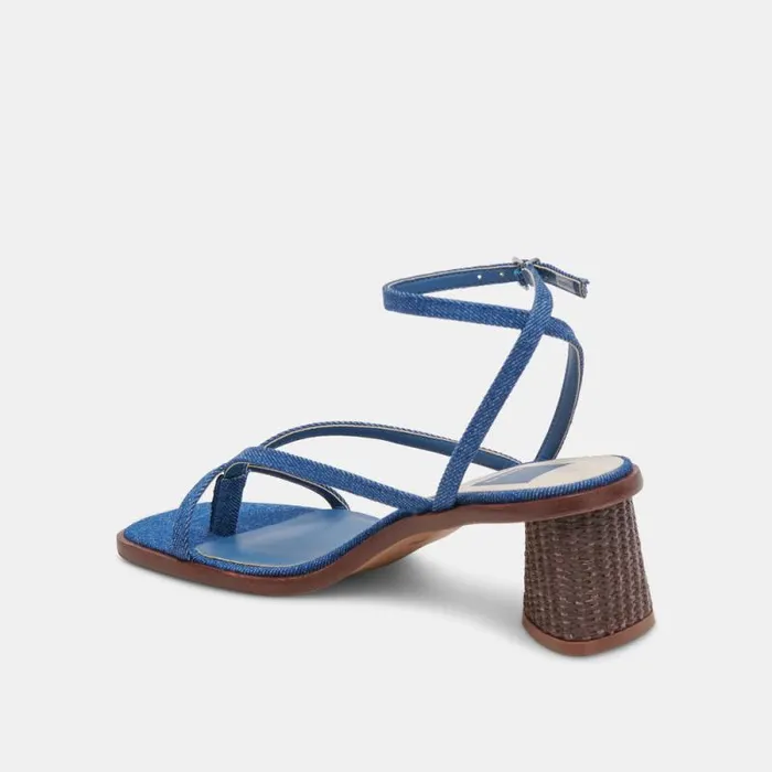 Dolce Vita Banita Sandals Blue Denim Women Heels