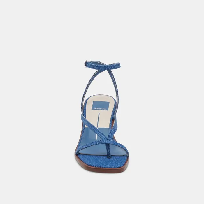 Dolce Vita Banita Sandals Blue Denim Women Heels