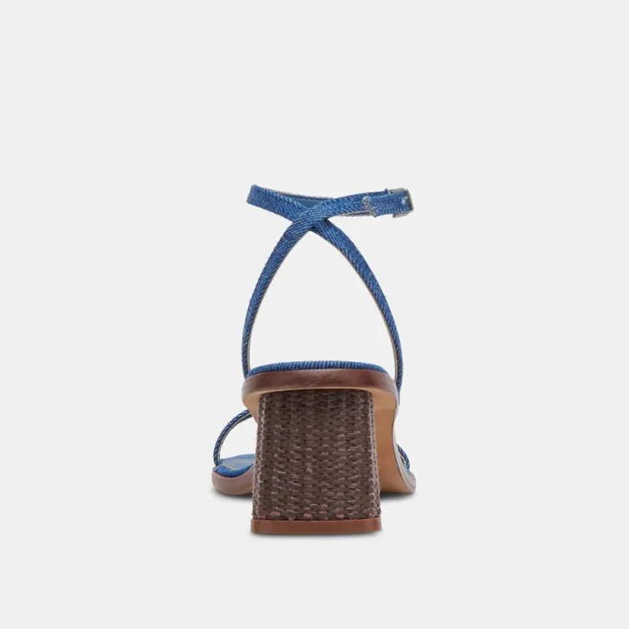 Dolce Vita Banita Sandals Blue Denim Women Heels