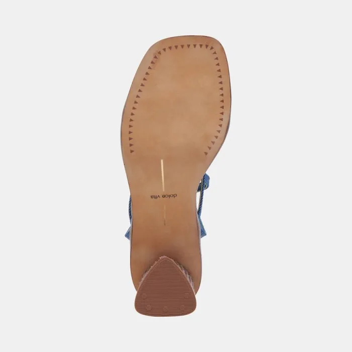 Dolce Vita Banita Sandals Blue Denim Women Heels