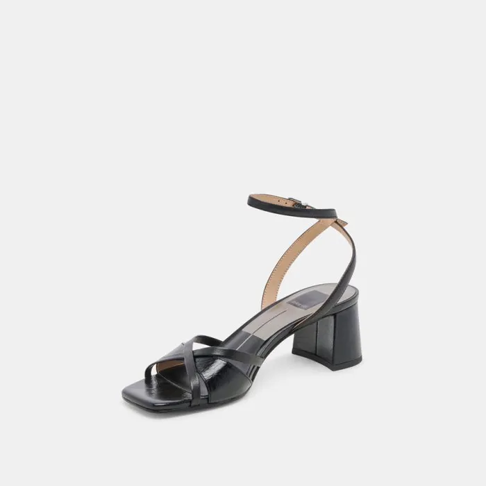 Dolce Vita Blakly Heels Midnight Crinkle Patent Women Heels