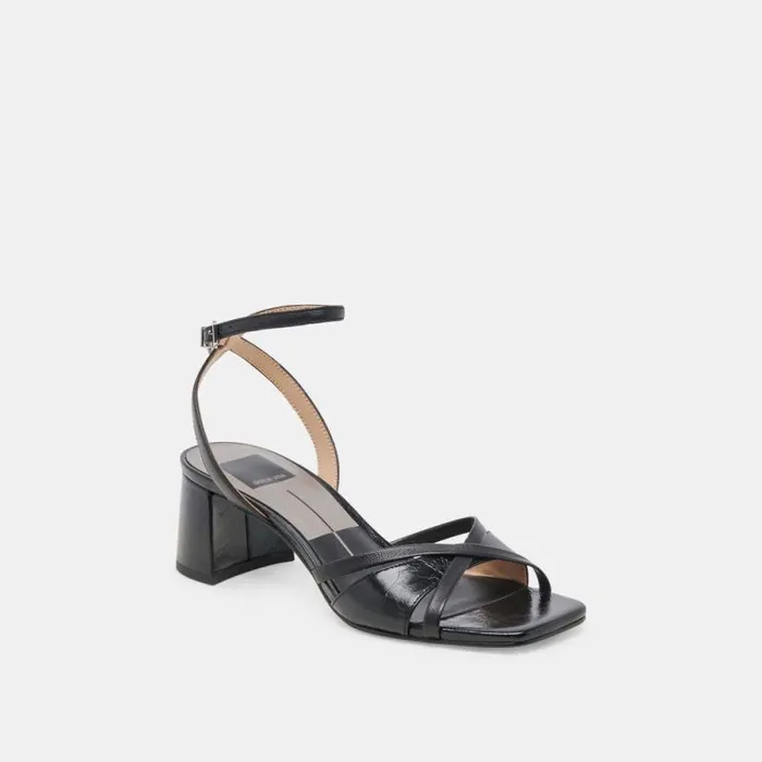 Dolce Vita Blakly Heels Midnight Crinkle Patent Women Heels
