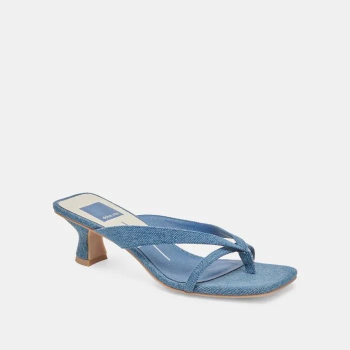 Dolce Vita Brevel Heels Blue Denim Women Heels