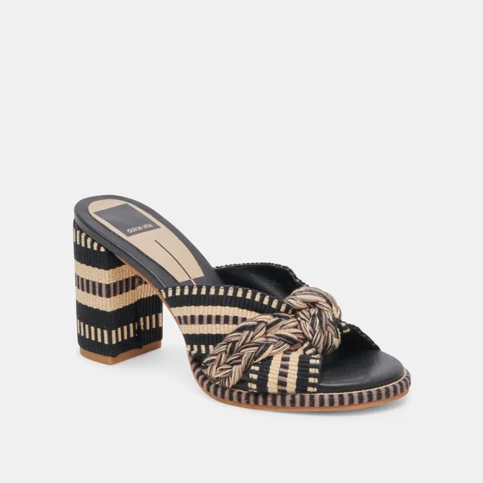 Dolce Vita Brilah Heels Black Multi Woven Women Heels