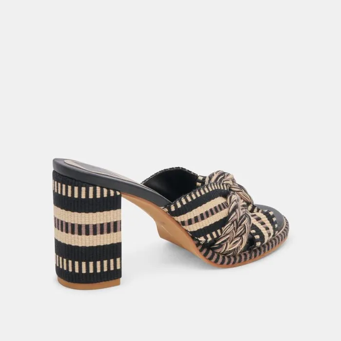 Dolce Vita Brilah Heels Black Multi Woven Women Heels