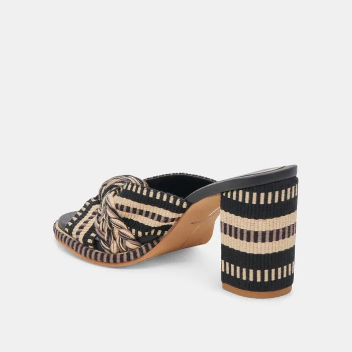 Dolce Vita Brilah Heels Black Multi Woven Women Heels