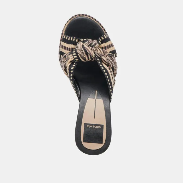 Dolce Vita Brilah Heels Black Multi Woven Women Heels