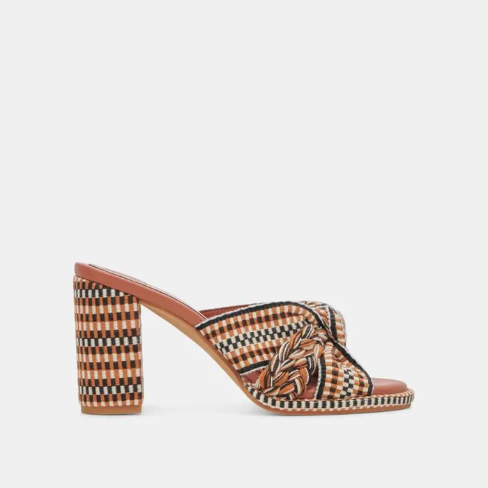 Dolce Vita Brilah Heels Tan Multi Woven Women Heels