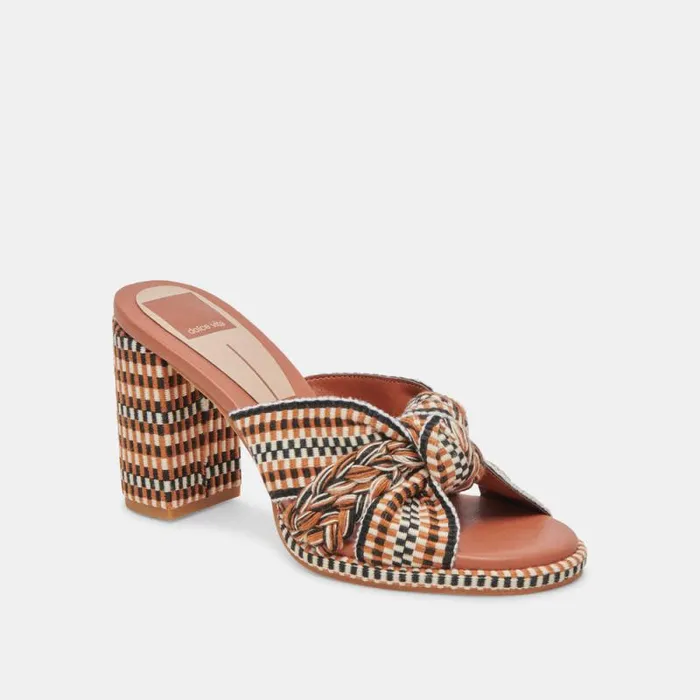 Dolce Vita Brilah Heels Tan Multi Woven Women Heels