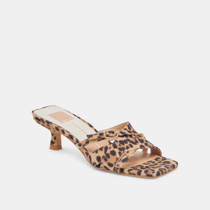 Dolce Vita Bryant Heels Dk Leopard Suede Women Heels