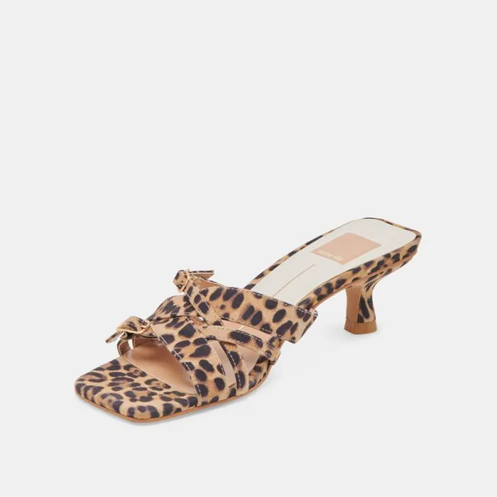 Dolce Vita Bryant Heels Dk Leopard Suede Women Heels