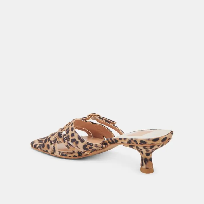 Dolce Vita Bryant Heels Dk Leopard Suede Women Heels