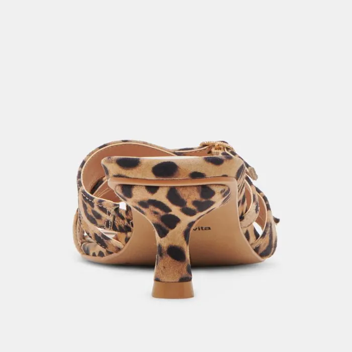 Dolce Vita Bryant Heels Dk Leopard Suede Women Heels