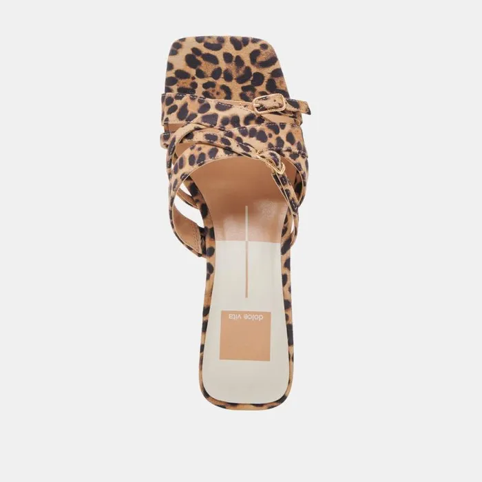 Dolce Vita Bryant Heels Dk Leopard Suede Women Heels