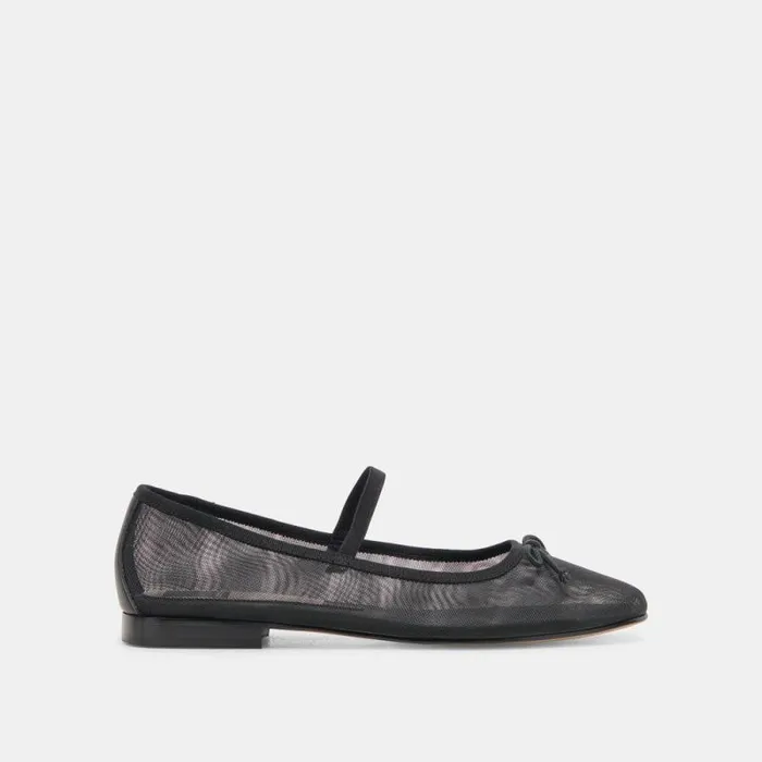 Dolce Vita Cadel Ballet Flats Onyx Mesh Women Flats and Loafers