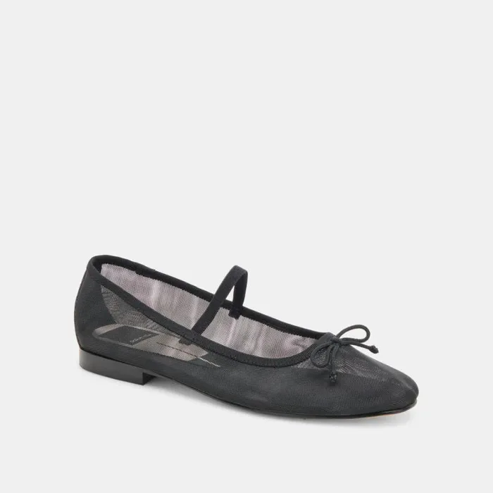 Dolce Vita Cadel Ballet Flats Onyx Mesh Women Flats and Loafers
