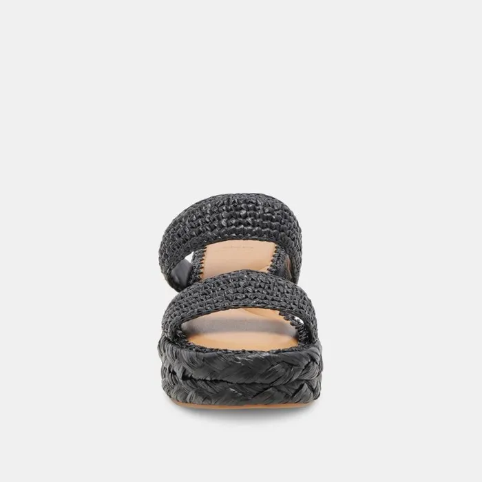 Dolce Vita Corla Sandals Onyx Raffia Women Sandals