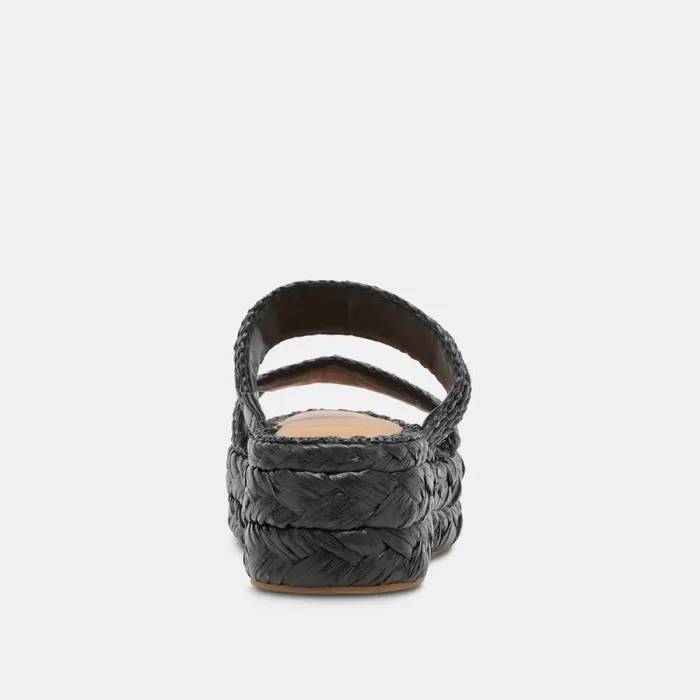 Dolce Vita Corla Sandals Onyx Raffia Women Sandals