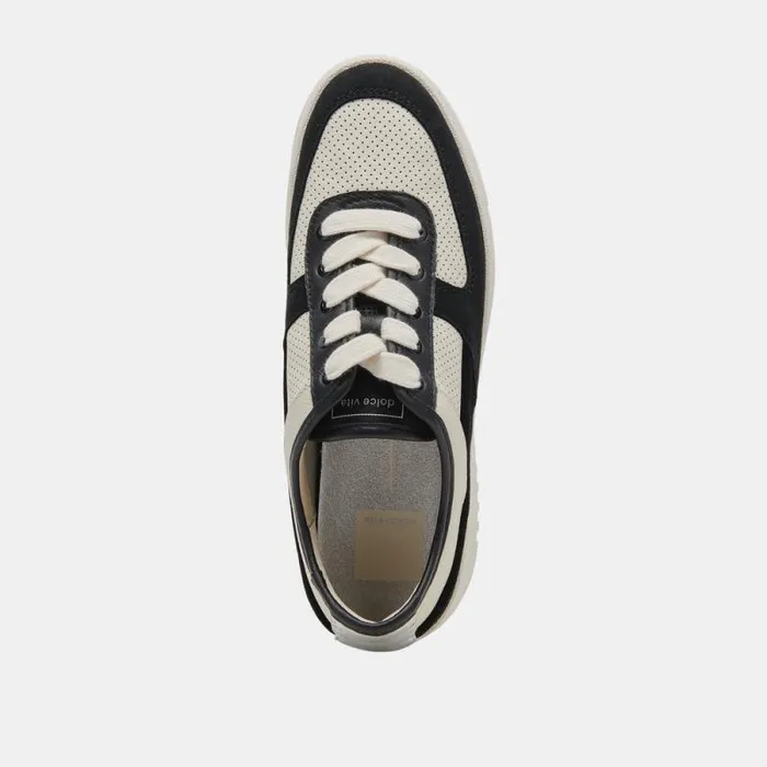 Dolce Vita Cyril Sneakers Black White Leather Women Sneakers