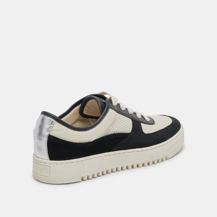 Dolce Vita Cyril Sneakers Black White Leather Women Sneakers