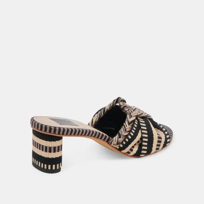 Dolce Vita Dallie Heels Black Multi Woven Women Heels