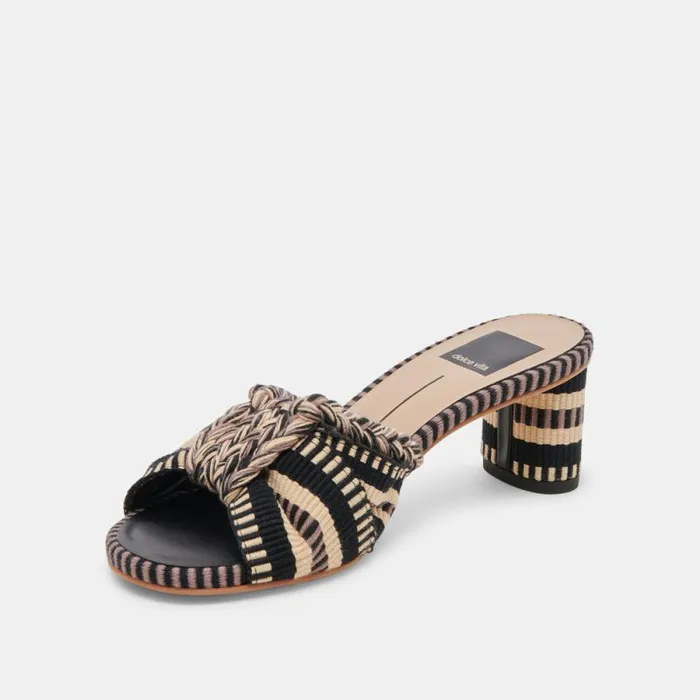 Dolce Vita Dallie Heels Black Multi Woven Women Heels