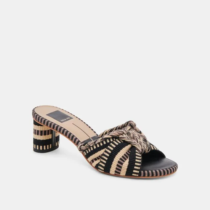 Dolce Vita Dallie Heels Black Multi Woven Women Heels