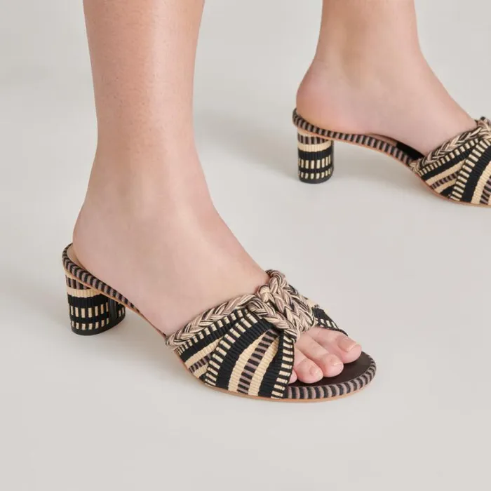 Dolce Vita Dallie Heels Black Multi Woven Women Heels