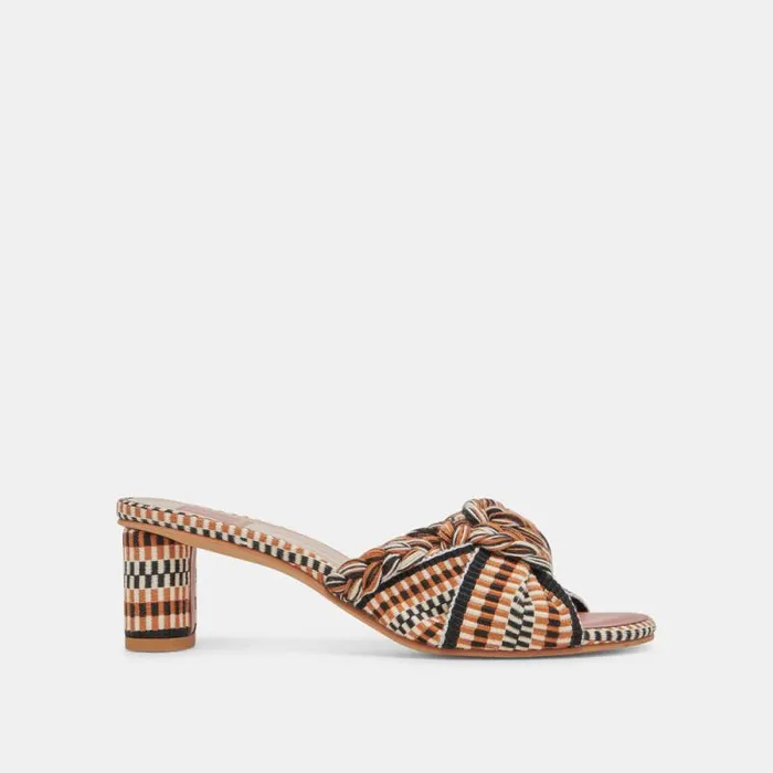 Dolce Vita Dallie Heels Tan Multi Woven Women Heels