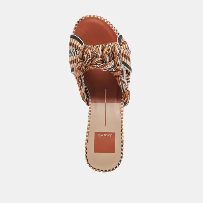 Dolce Vita Dallie Heels Tan Multi Woven Women Heels