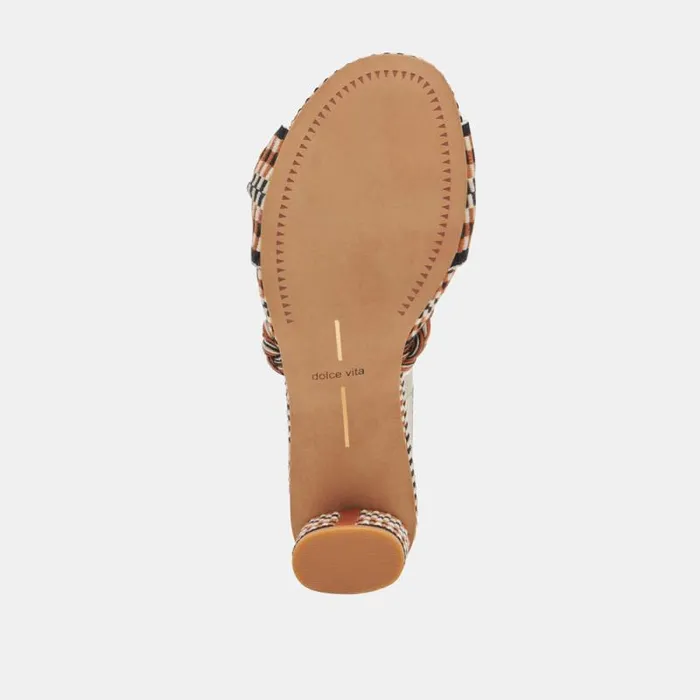Dolce Vita Dallie Heels Tan Multi Woven Women Heels