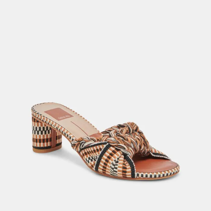 Dolce Vita Dallie Heels Tan Multi Woven Women Heels