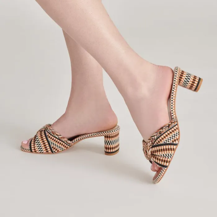Dolce Vita Dallie Heels Tan Multi Woven Women Heels