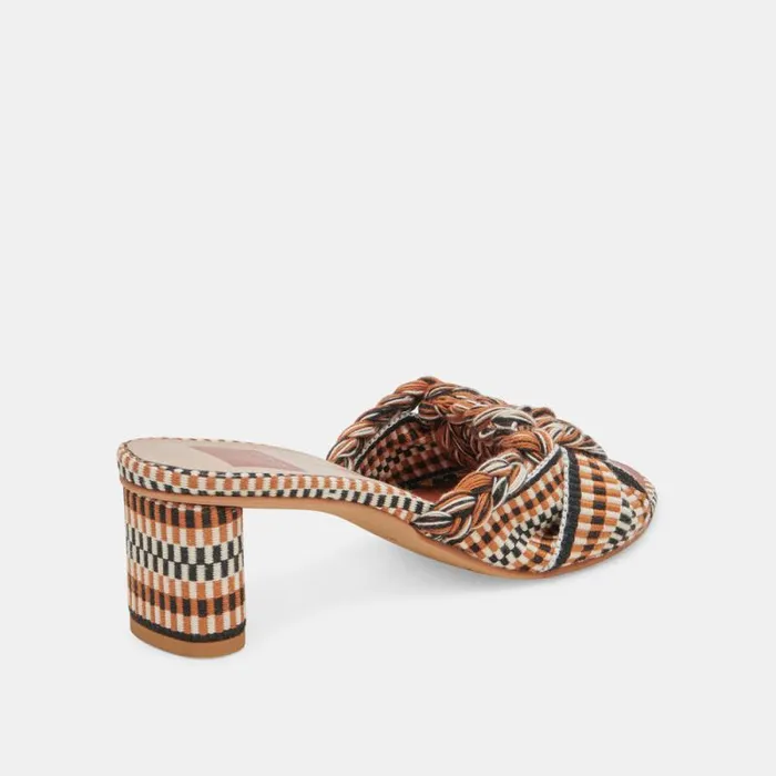 Dolce Vita Dallie Heels Tan Multi Woven Women Heels