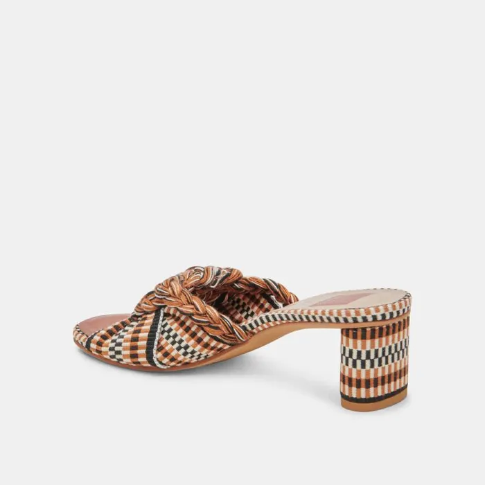 Dolce Vita Dallie Heels Tan Multi Woven Women Heels