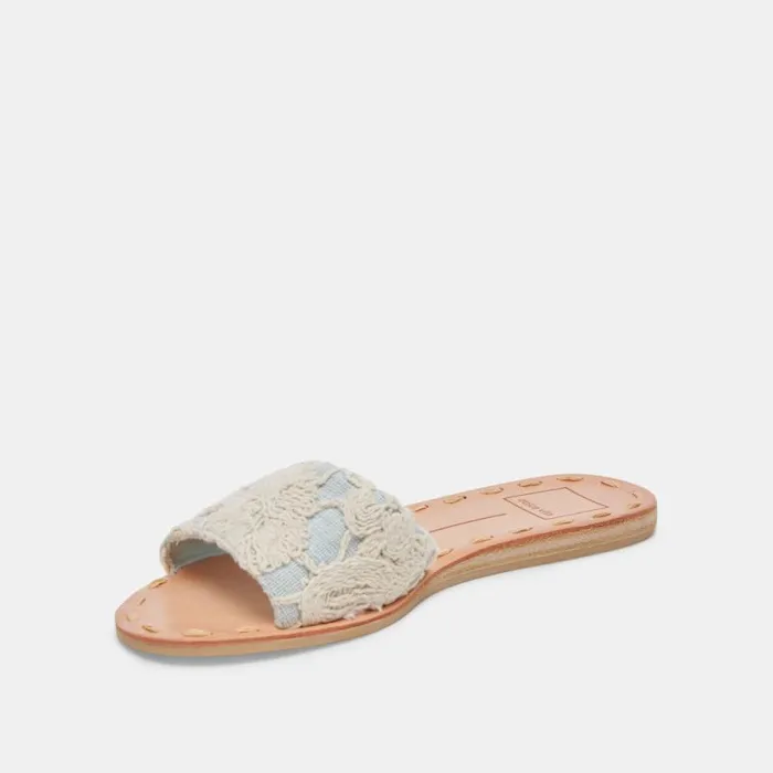 Dolce Vita Dalon Sandals Cream Blue Lace Women Sandals