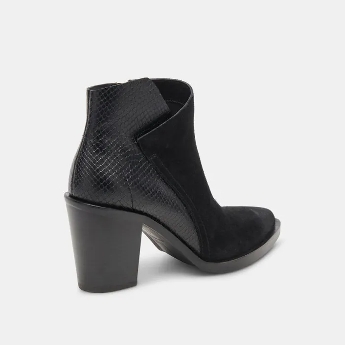 Dolce Vita Deena Booties Black Multi Suede Women Boots and Booties