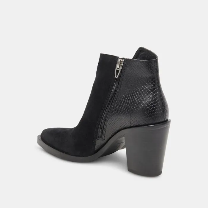 Dolce Vita Deena Booties Black Multi Suede Women Boots and Booties
