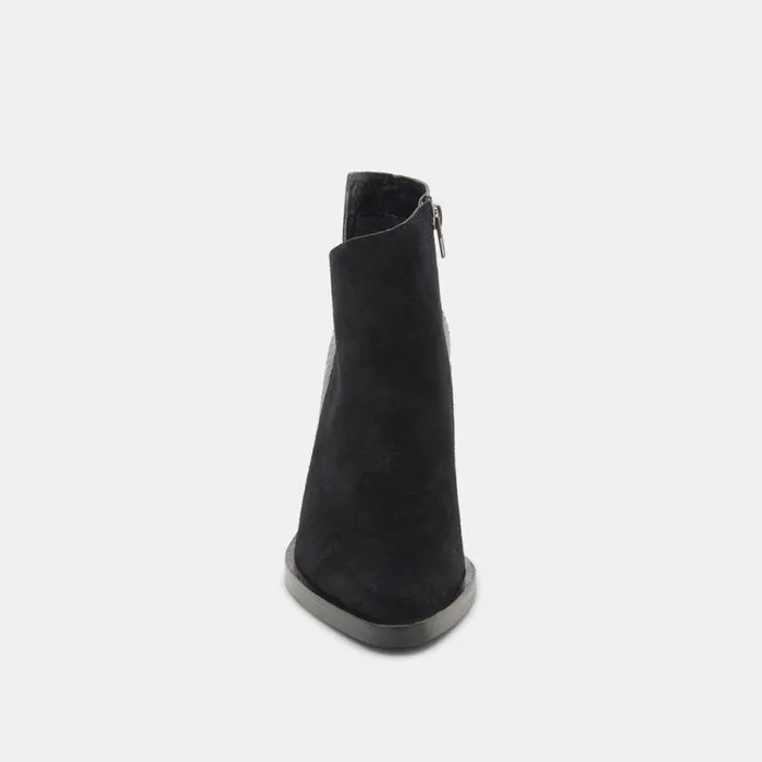 Dolce Vita Deena Booties Black Multi Suede Women Boots and Booties