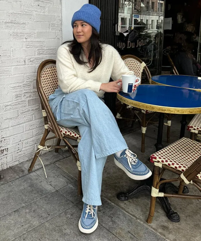 Dolce Vita Dolen Sneakers Blue Multi Denim Women Sneakers
