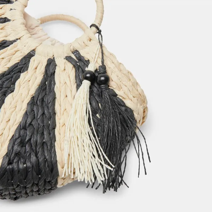 Dolce Vita Estelle Handbag Black Raffia Women Handbags