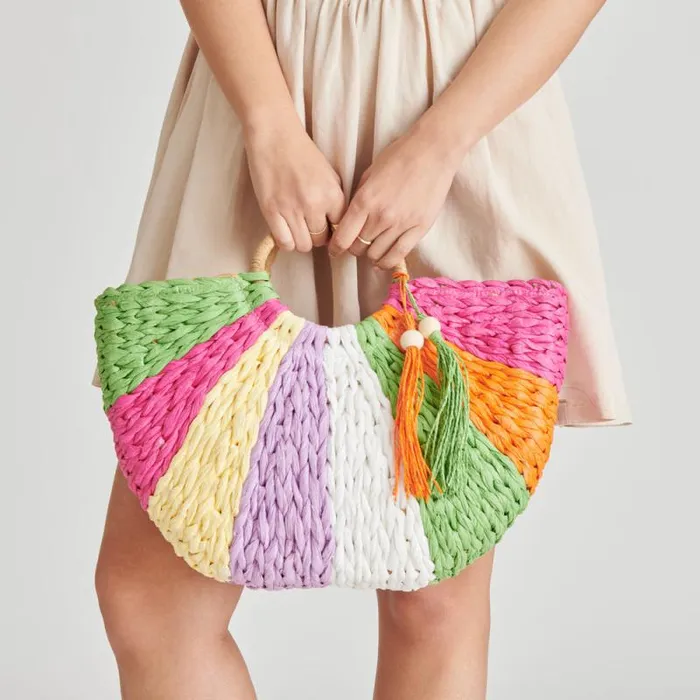 Dolce Vita Estelle Handbag Multi Raffia Women Handbags