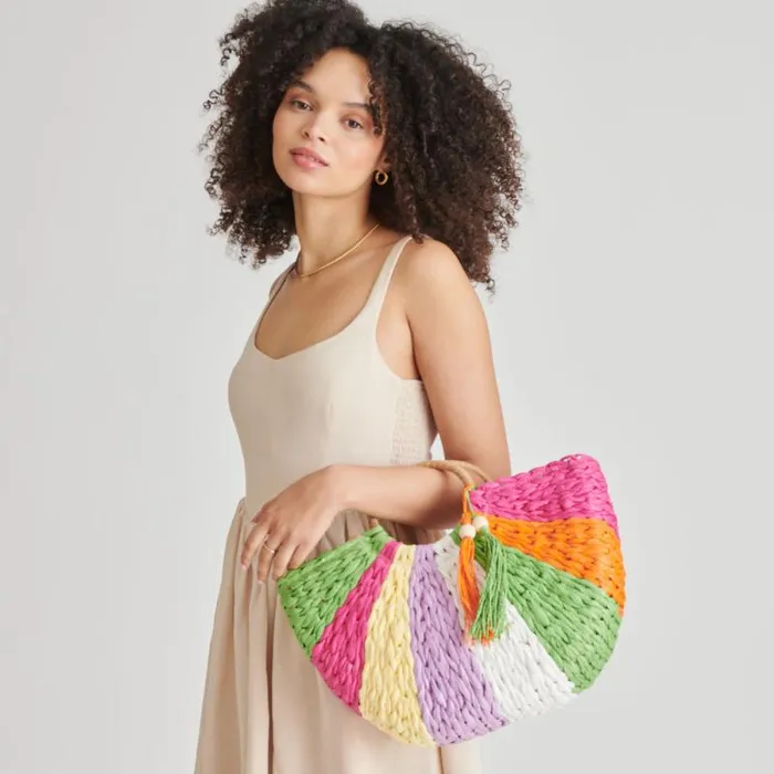 Dolce Vita Estelle Handbag Multi Raffia Women Handbags