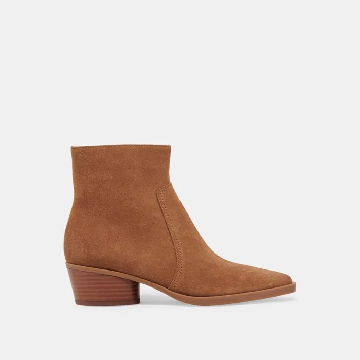 Dolce Vita Fahari H2O Booties Brown Suede Women Boots and Booties