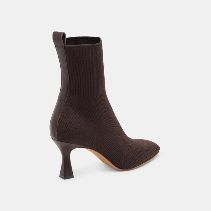 Dolce Vita Glamor Knit Boots Dk Brown Knit Women Boots and Booties